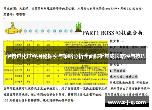 伊特进化过程揭秘探索与策略分析全面解析其成长路径与技巧